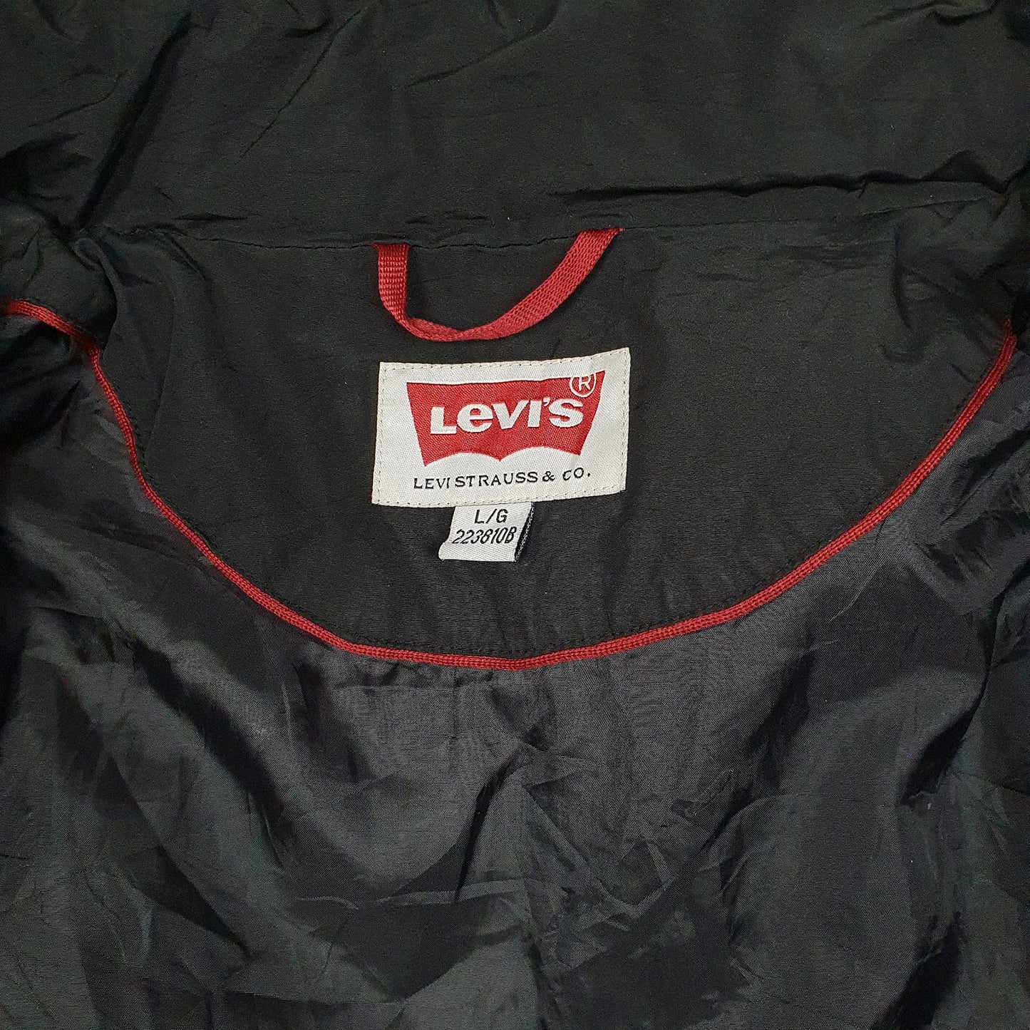 Mens Black Levis   Coat