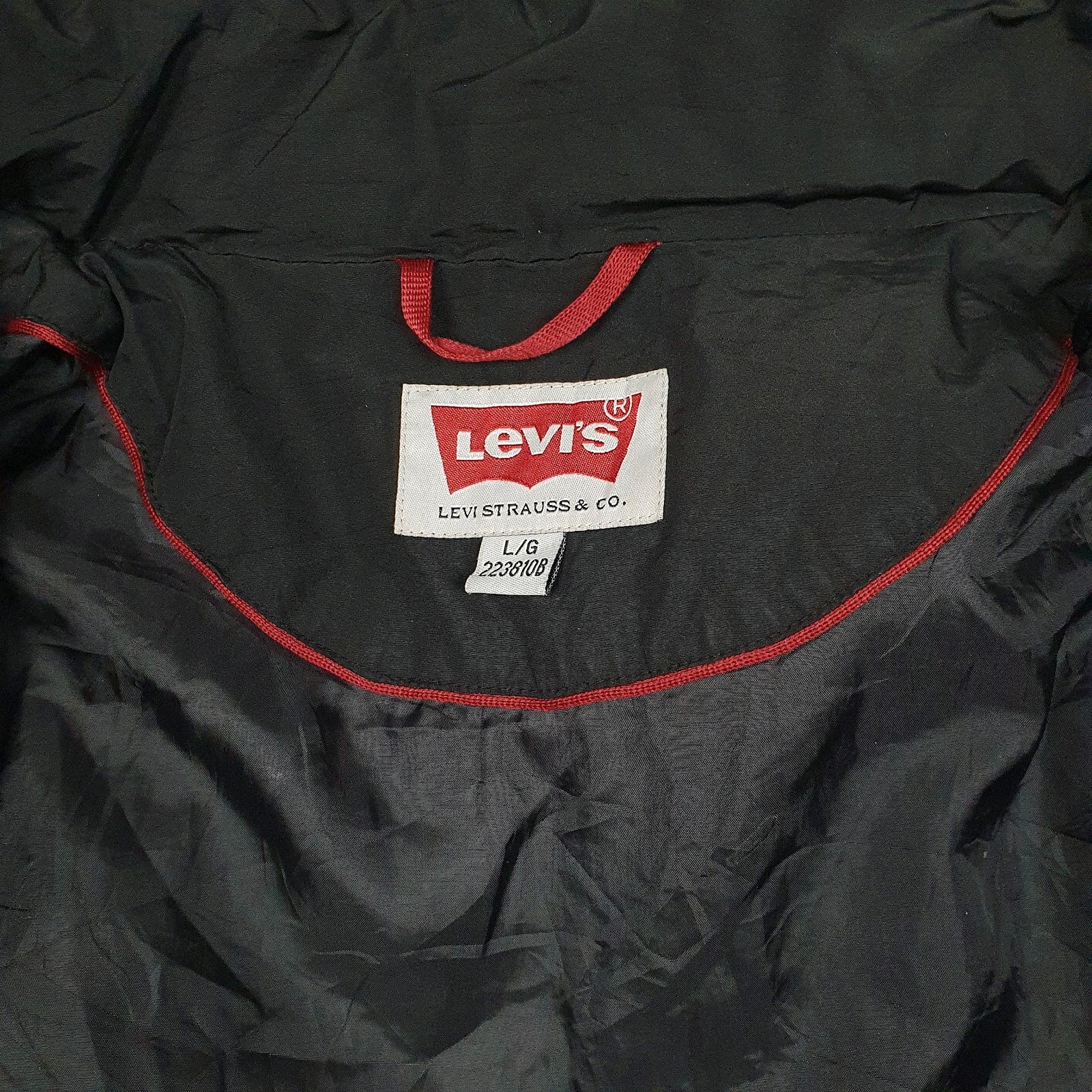 Mens Black Levis   Coat