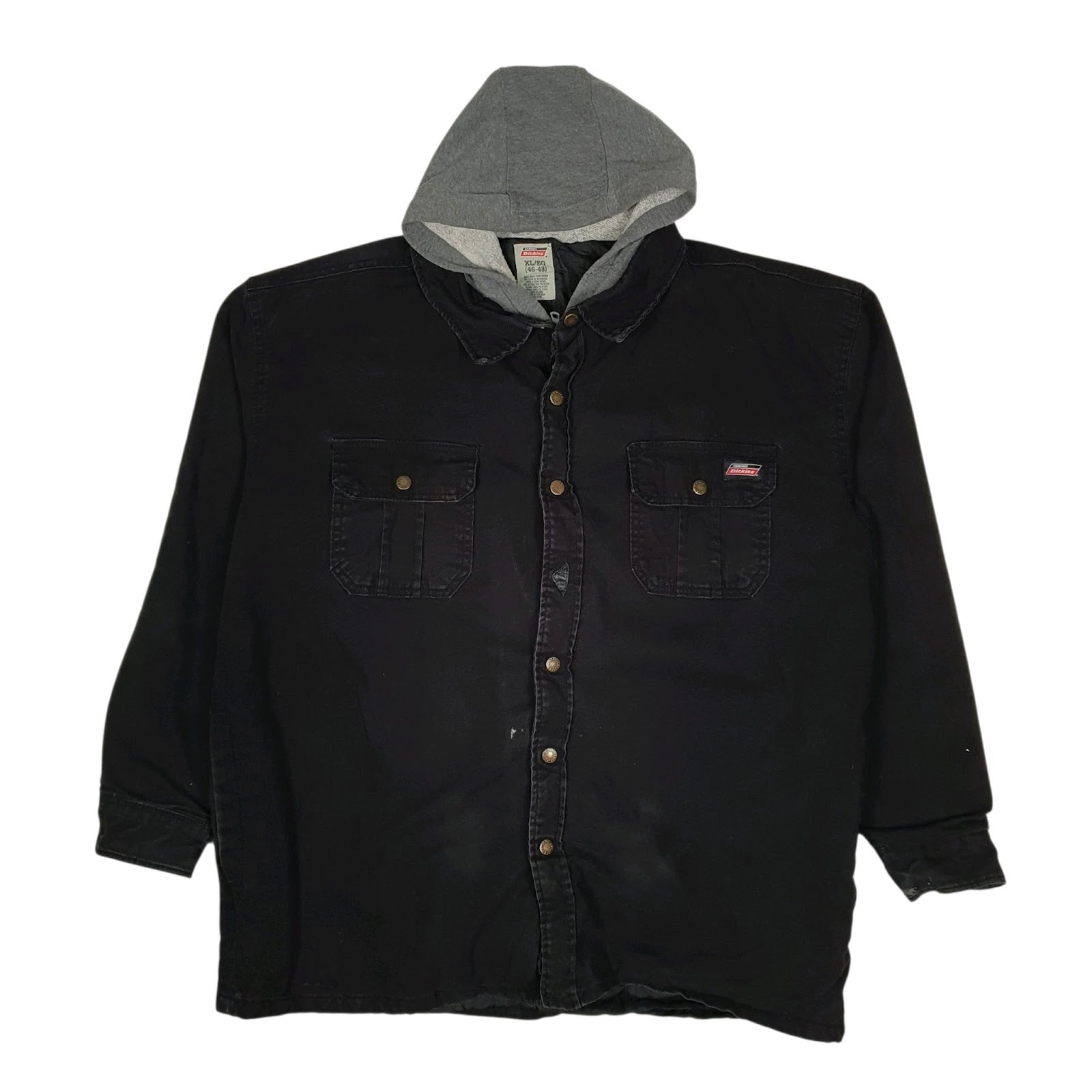 Mens Black Dickies Windbreaker Chore Hoodie  Coat