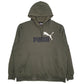Mens Green Puma Spellout Hoodie Jumper