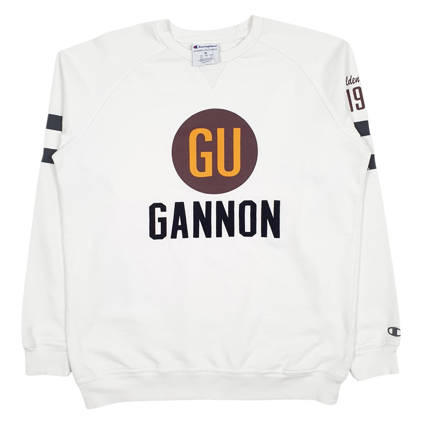 Mens White Champion Gannon Crewneck Jumper