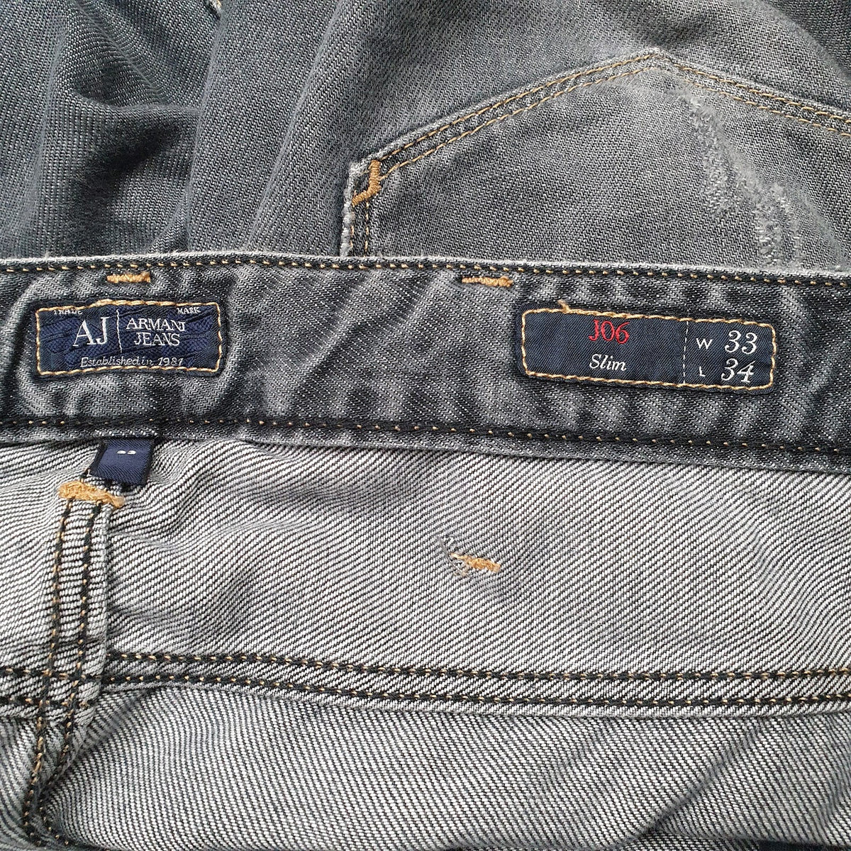 Mens Grey Armani   Jeans