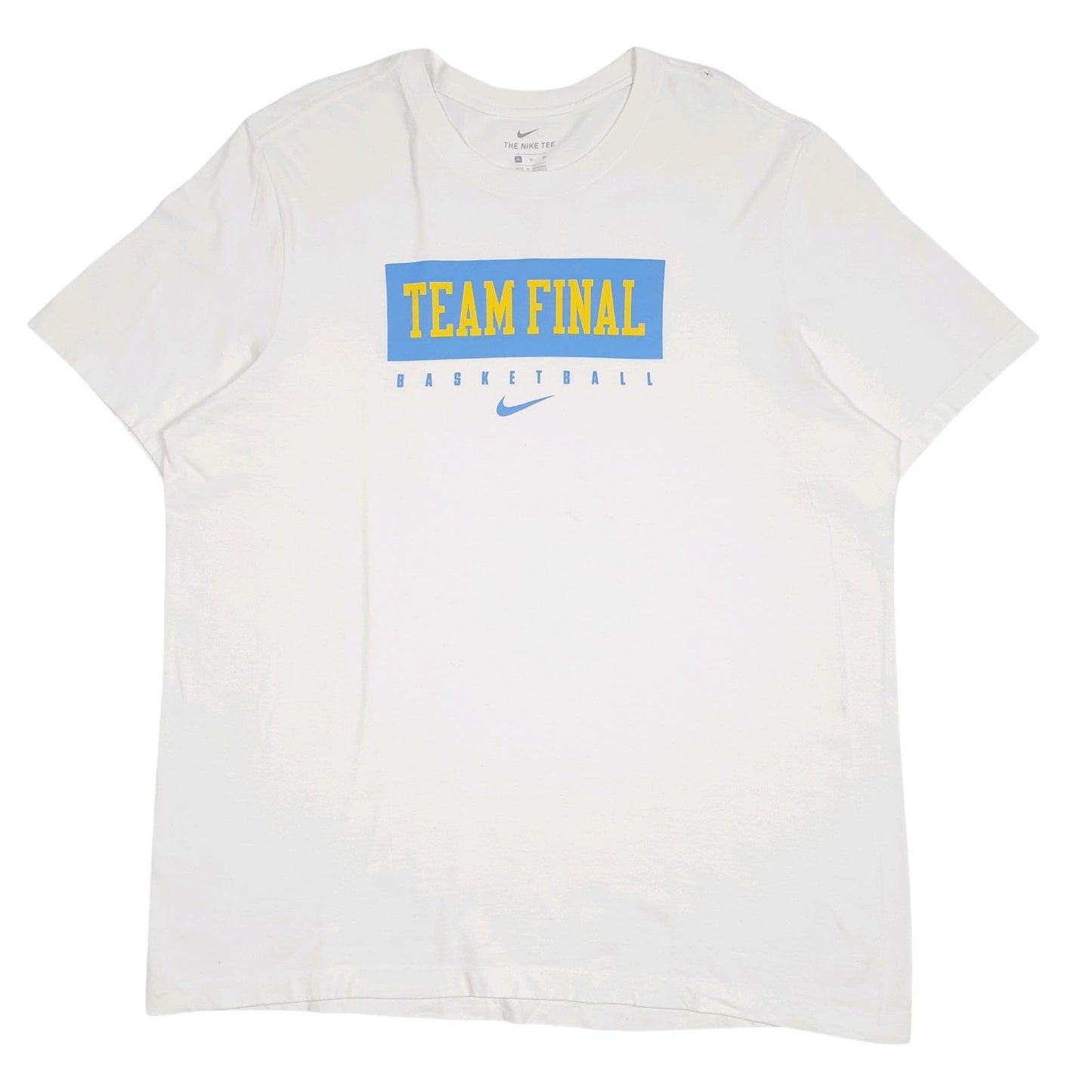 Mens White Nike Team Final Basketball Short Sleeve T Shirt