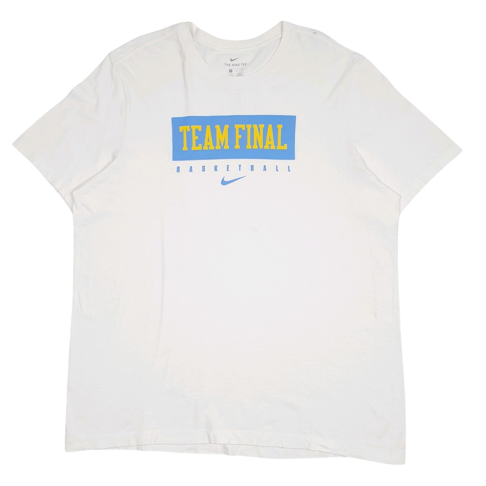 Mens White Nike Team Final Basketball Short Sleeve T Shirt