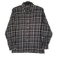 Mens Grey PAO Plaid Flannel Long Sleeve Shirt