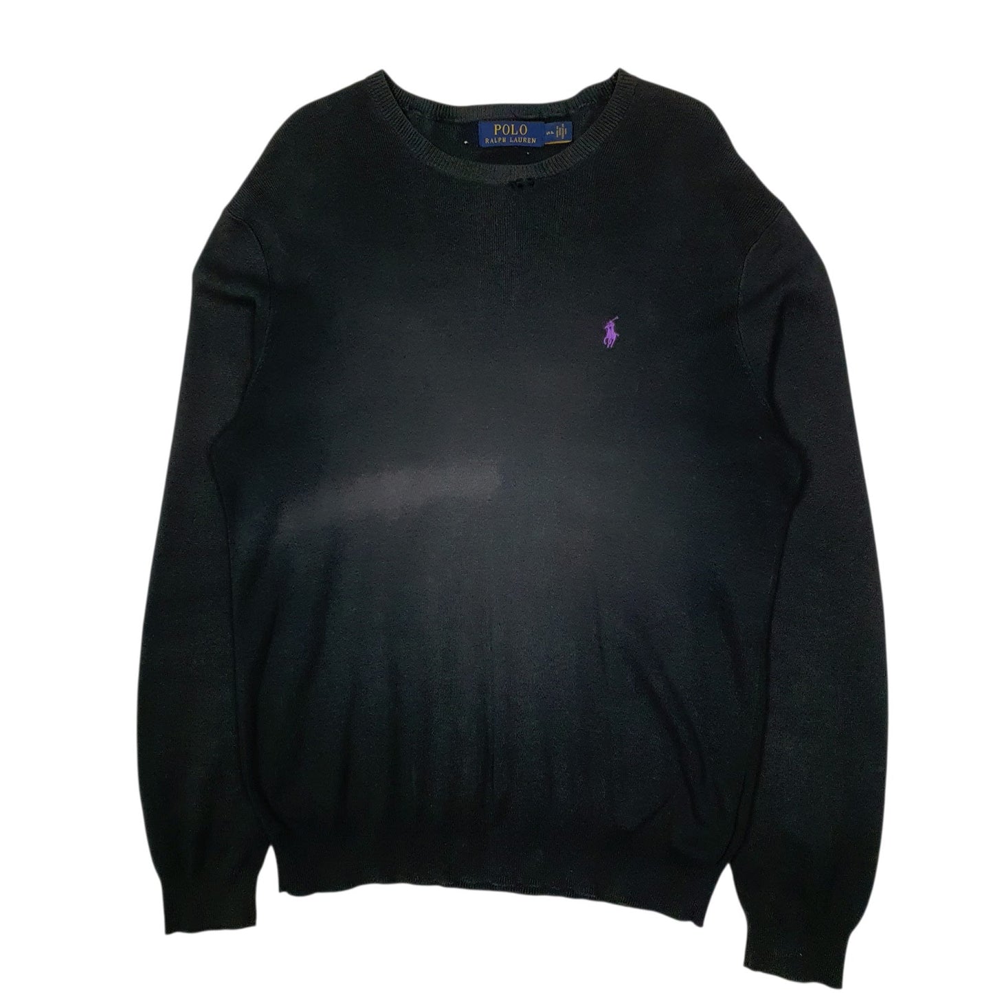 Mens Black Polo Ralph Lauren Lightweight Crewneck Jumper