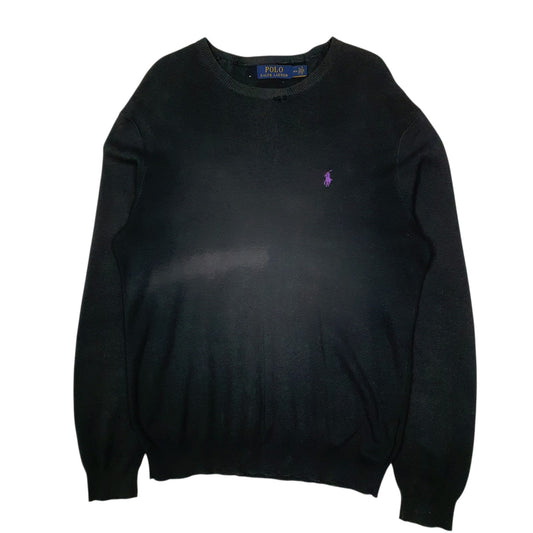 Mens Black Polo Ralph Lauren Lightweight Crewneck Jumper