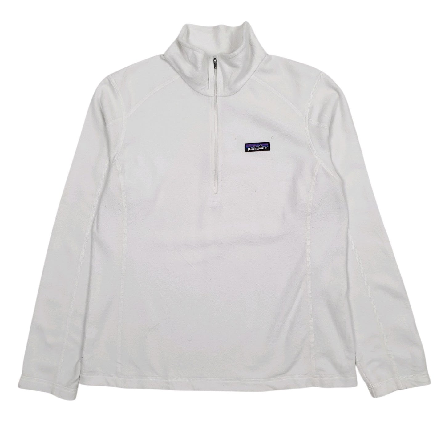 Womens White Patagonia Micro D Quarter Zip Jumper