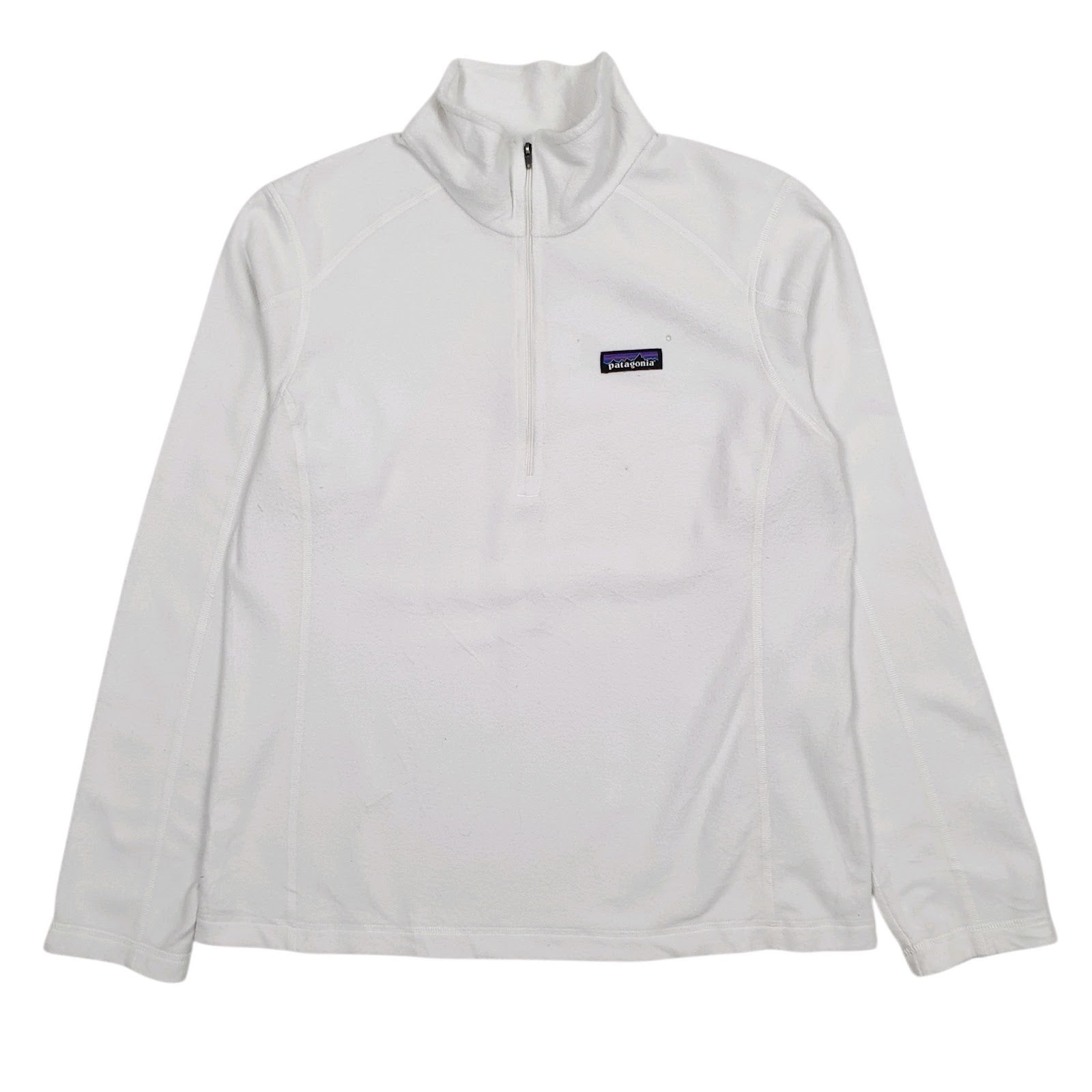 Womens White Patagonia Micro D Quarter Zip Jumper