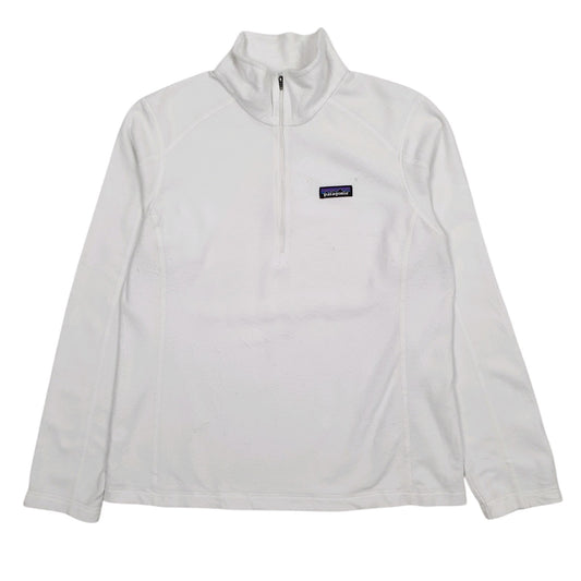Womens White Patagonia Micro D Quarter Zip Jumper