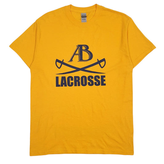 Mens Yellow Gildan AB Lacrosse Short Sleeve T Shirt