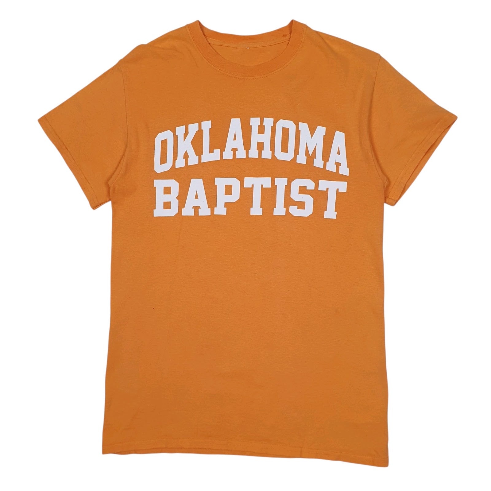 Mens Orange Unbranded Oklahoma Baptist Short Sleeve T Shirt