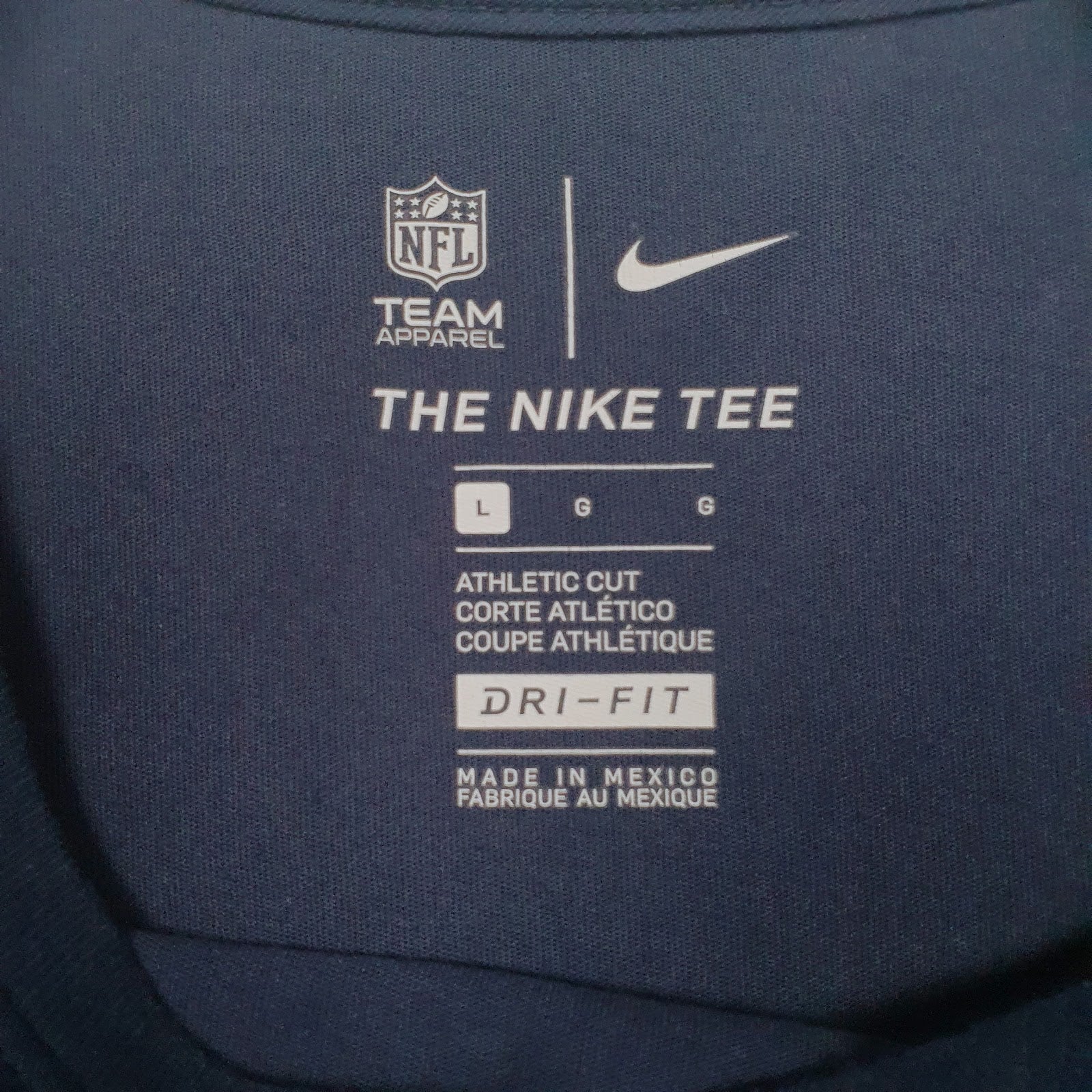 Mens Navy Nike Dri-Fit NFL New England Patriots  T Shirt