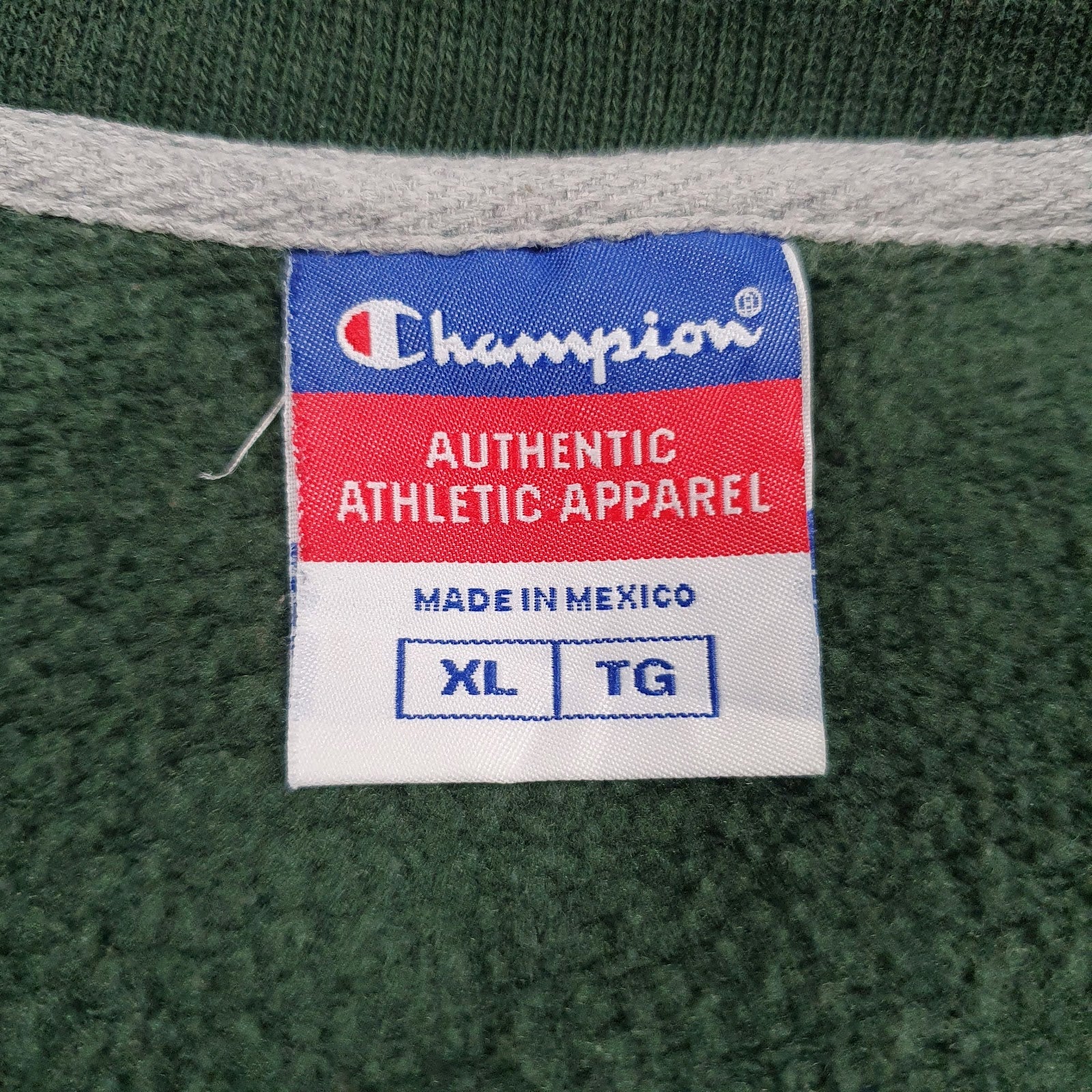 Mens Green Champion  Crewneck Jumper