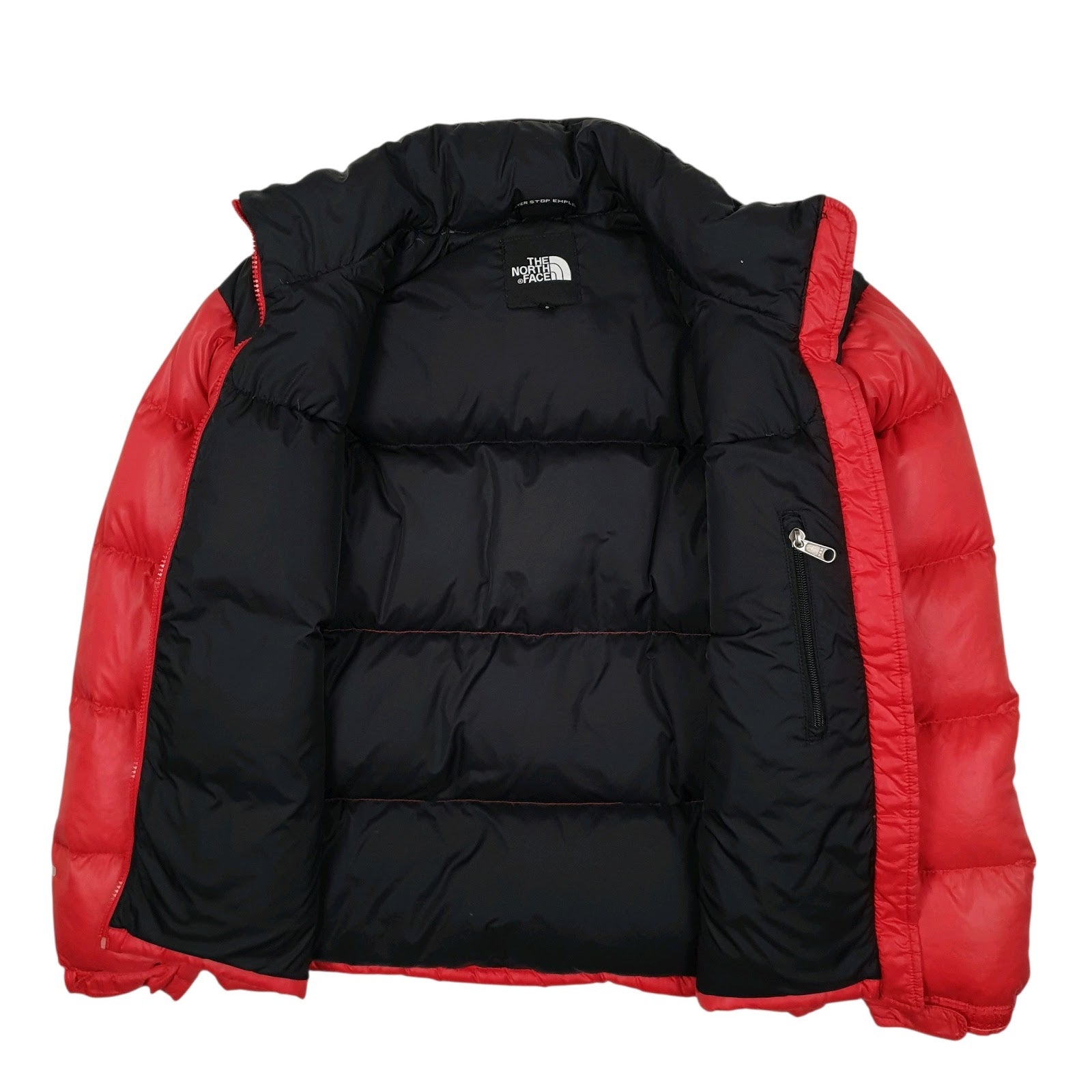 Mens Red The North Face Nuptse Retro 1996 Full Zip Coat