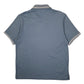Mens Blue Champion  Hoodie Polo Shirt