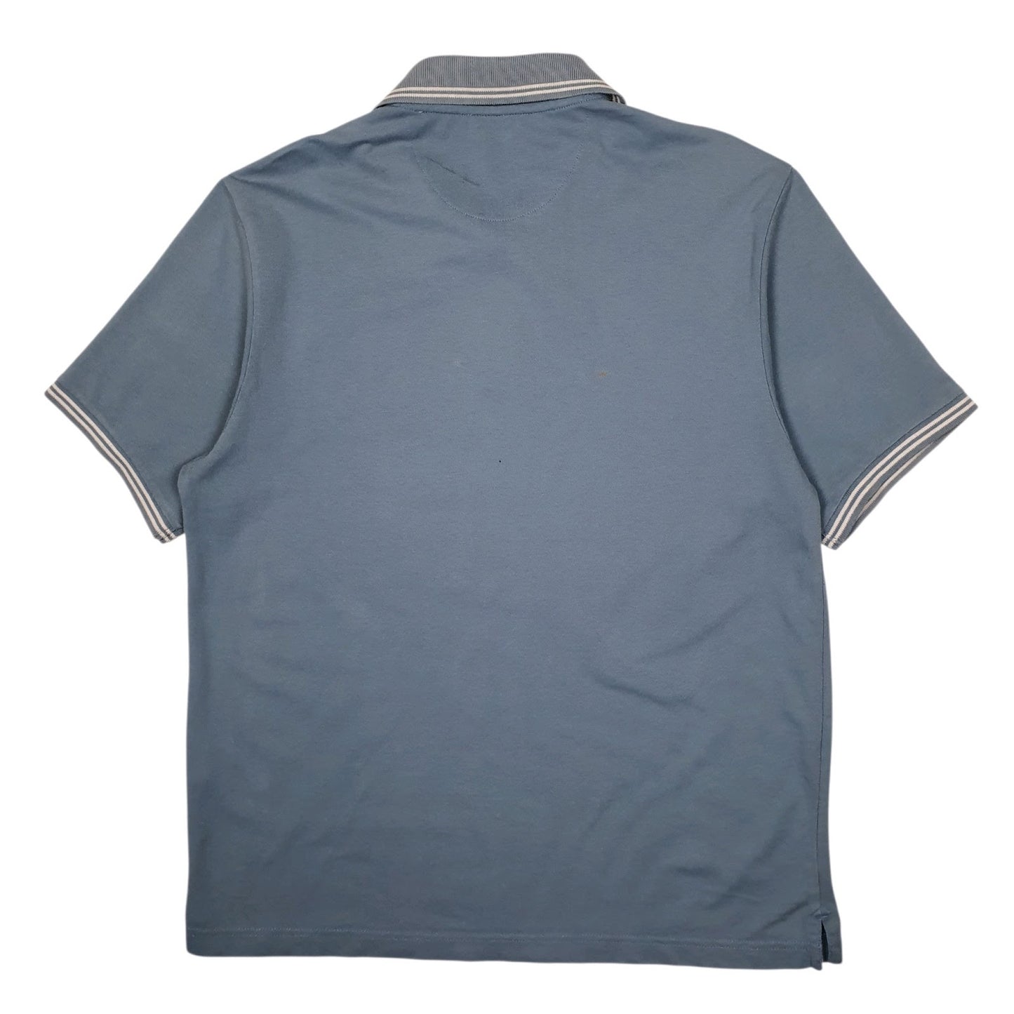 Mens Blue Champion  Hoodie Polo Shirt