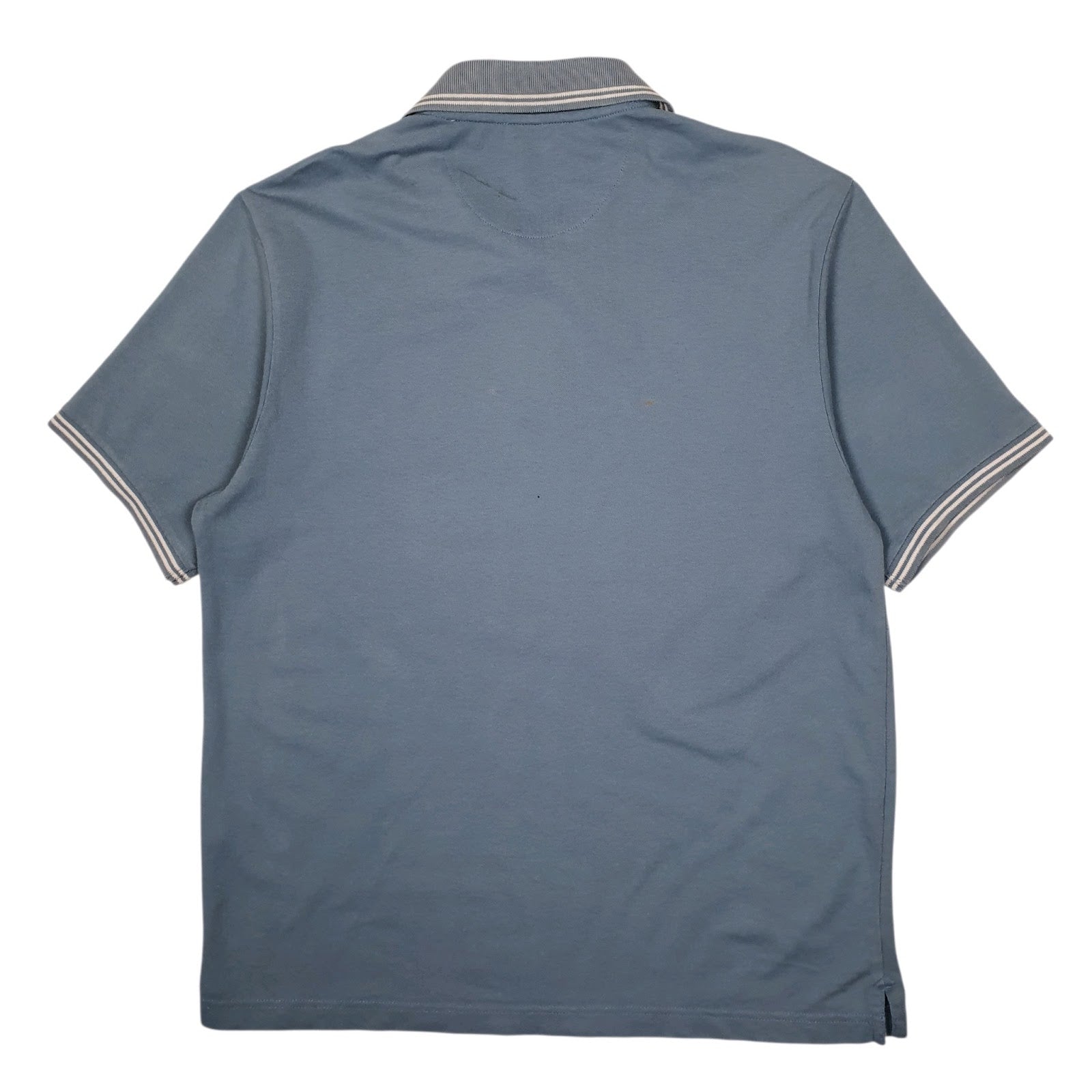 Mens Blue Champion  Hoodie Polo Shirt