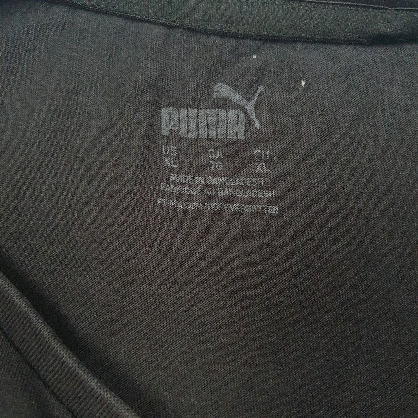Mens Black Puma Spellout  T Shirt