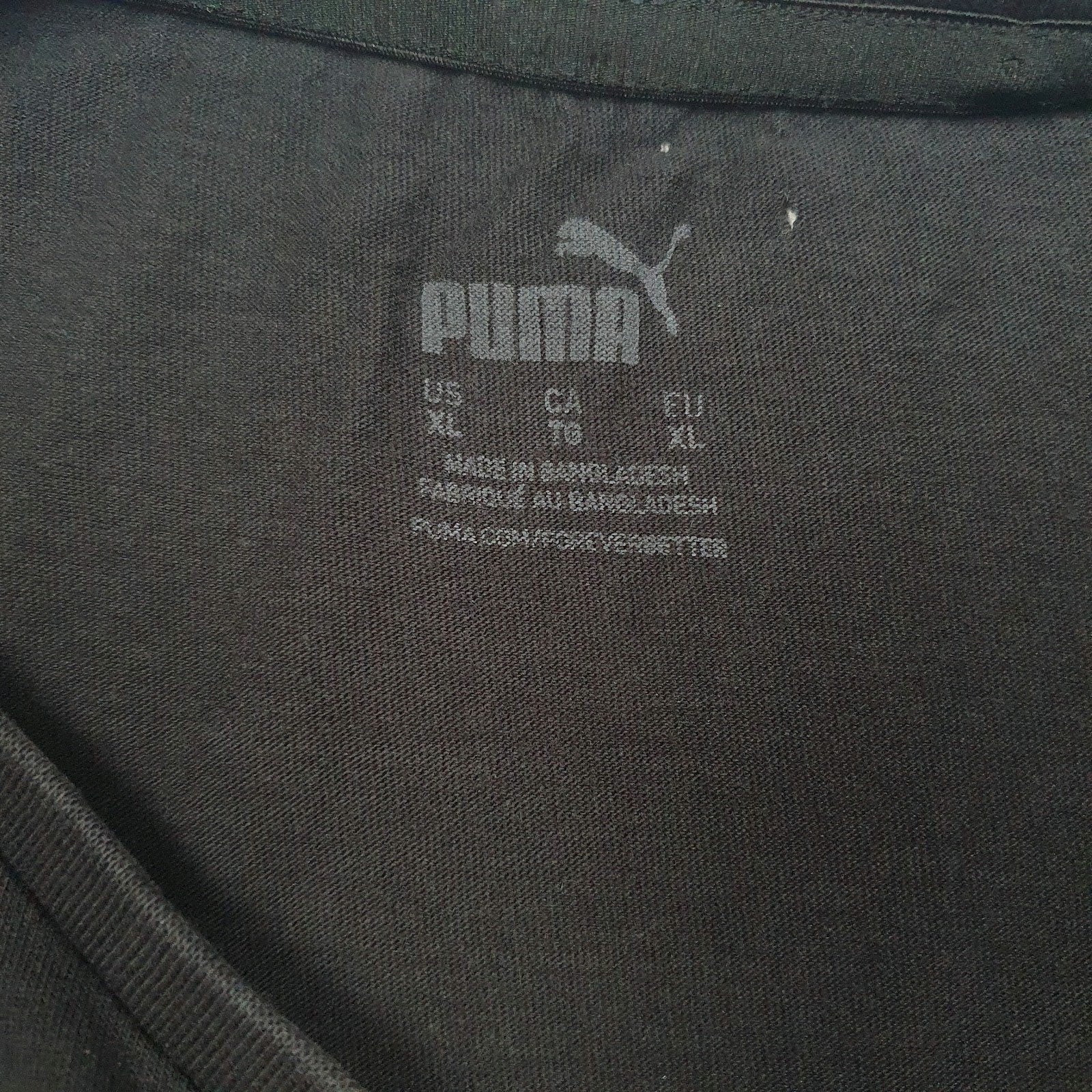 Mens Black Puma Spellout  T Shirt