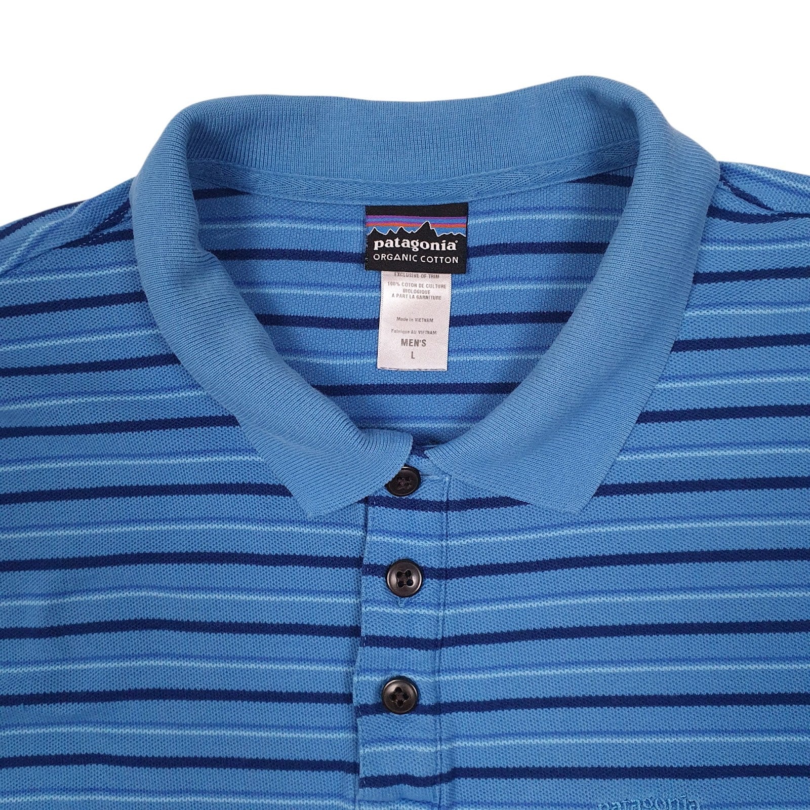Mens Blue Patagonia  Hoodie Polo Shirt