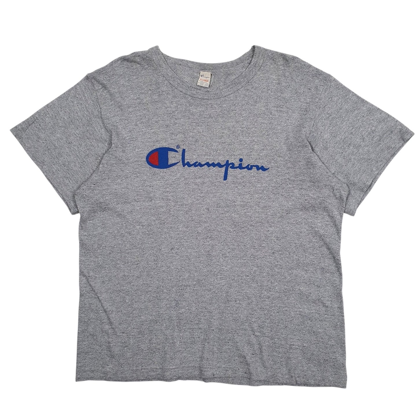 Mens Grey Champion Vintage 90s Italy Italia Short Sleeve T Shirt