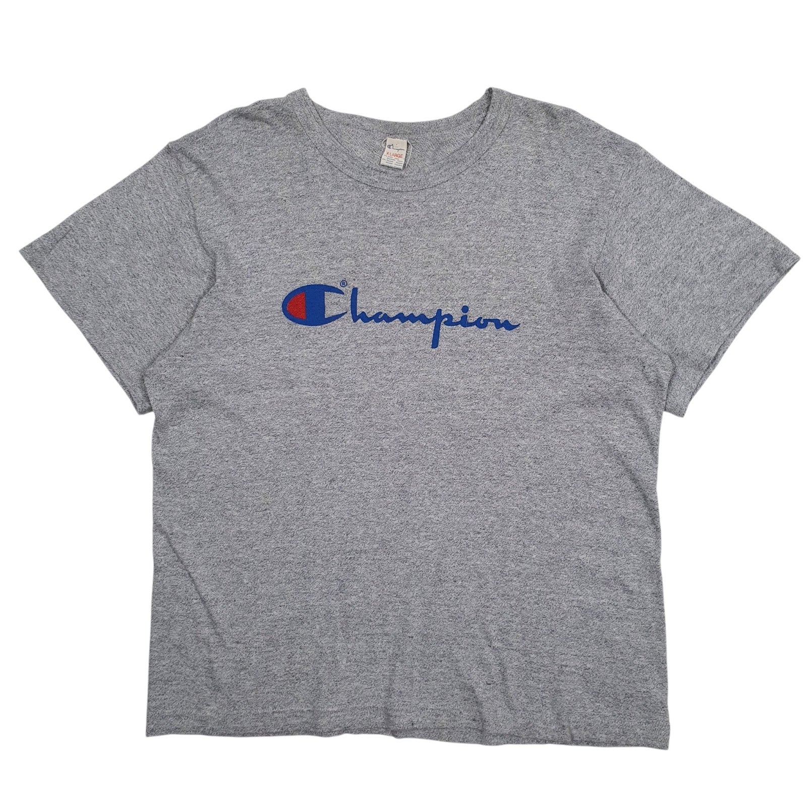 Mens Grey Champion Vintage 90s Italy Italia Short Sleeve T Shirt