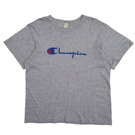 Mens Grey Champion Vintage 90s Italy Italia Short Sleeve T Shirt