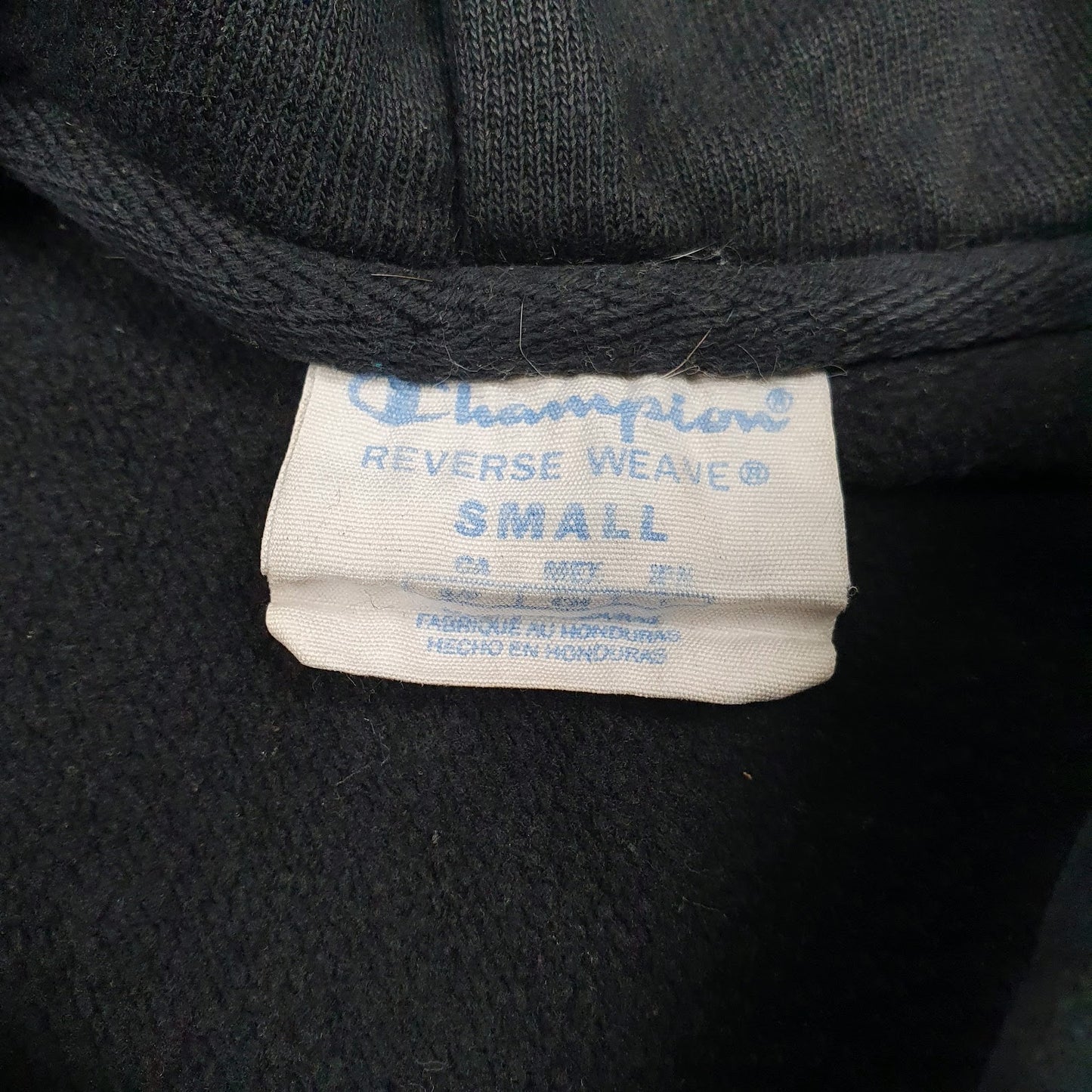 Mens Black Champion Reverse Weave Hoodie Jumper