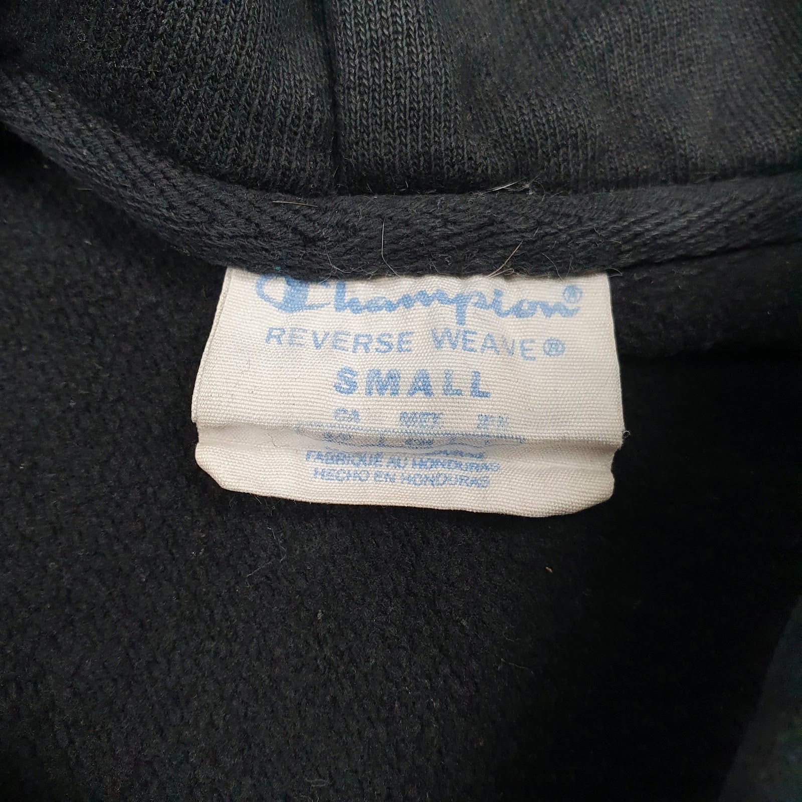 Mens Black Champion Reverse Weave Hoodie Jumper
