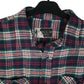 Mens Navy Follie Basic Plaid Flannel  Shirt