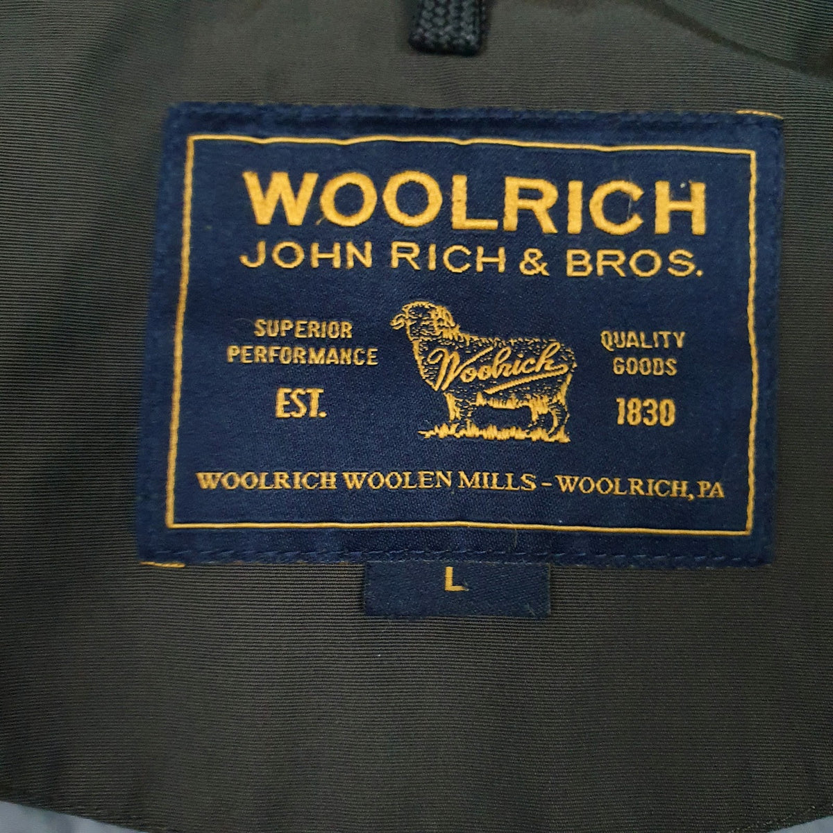 Mens Green Woolrich   Coat