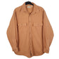 Mens Orange L.L.Bean Chamois Vintage 90s Made In USA Long Sleeve Shirt