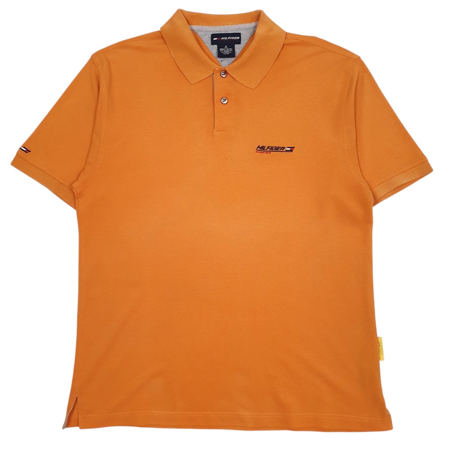 Mens Orange Tommy Hilfiger Athletic Short Sleeve Polo Shirt
