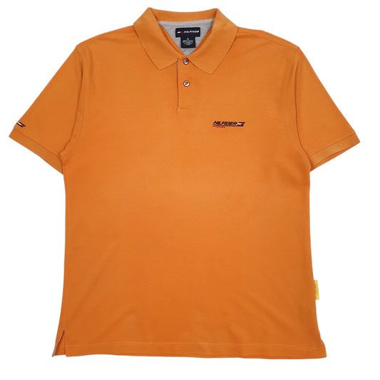 Mens Orange Tommy Hilfiger Athletic Short Sleeve Polo Shirt