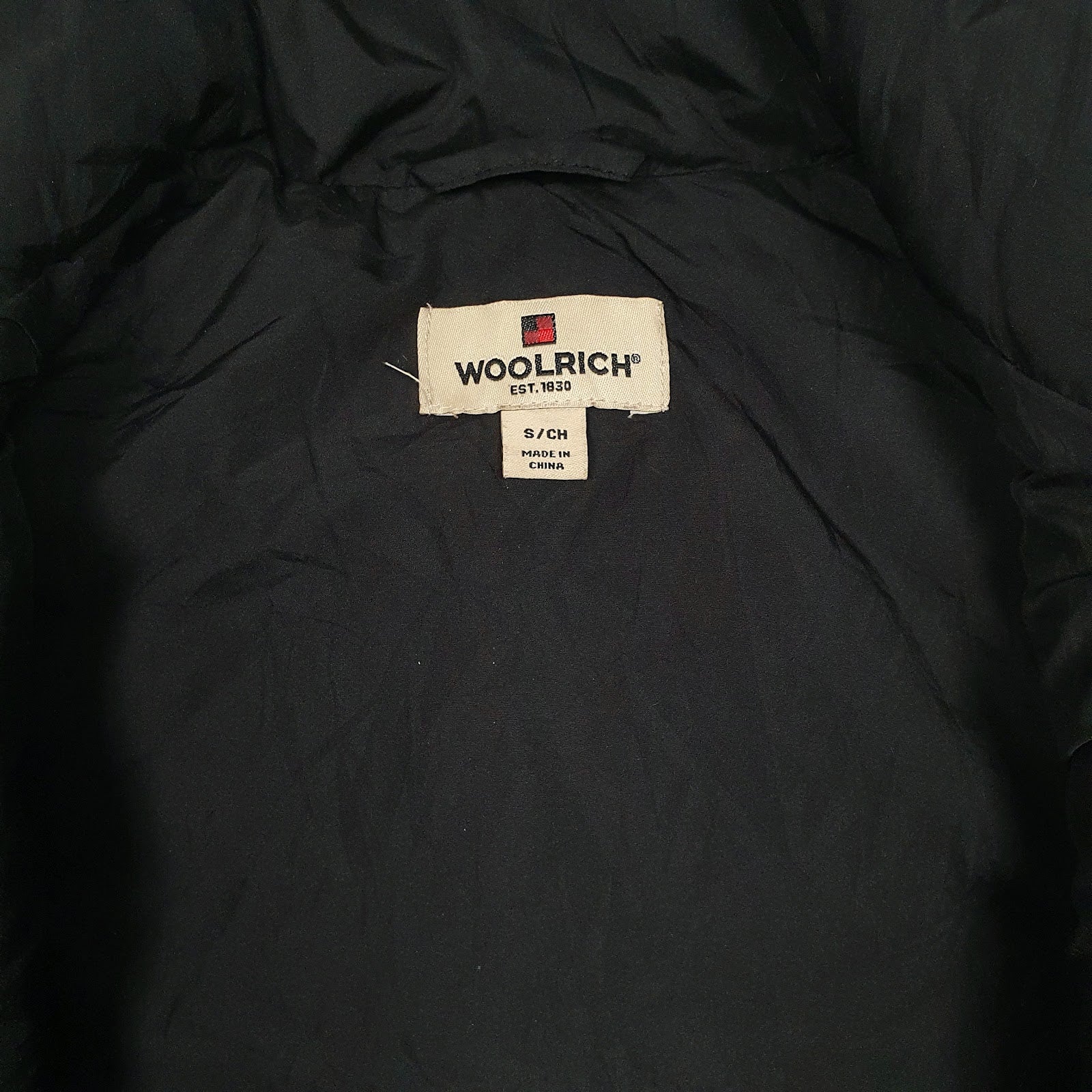 Womens Black Woolrich Quilted Gilet Vest Bodywarmer  Coat