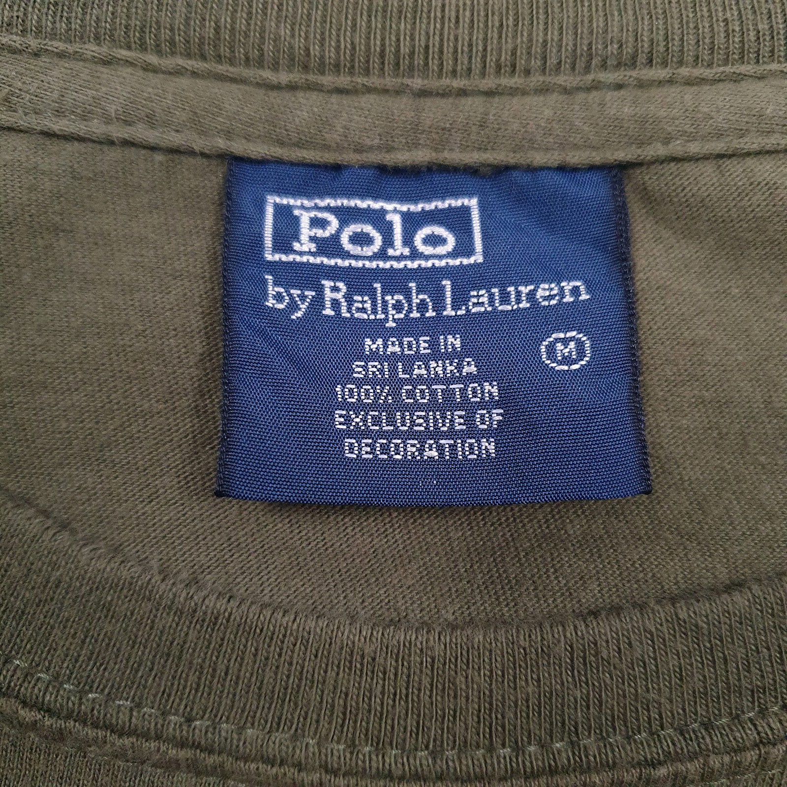 Mens Green Polo Ralph Lauren Vintage  T Shirt