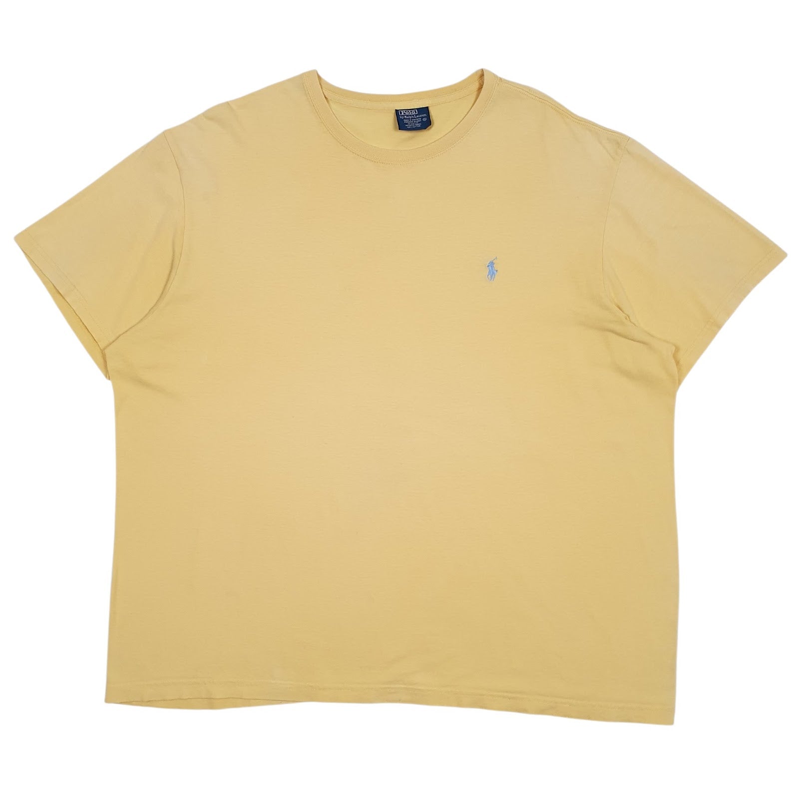 Mens Yellow Polo Ralph Lauren Vintage 90s Short Sleeve T Shirt