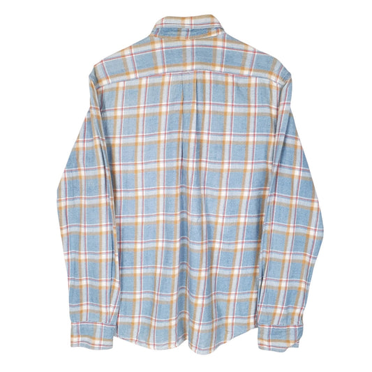 Mens Blue Back Numbers Flannel  Shirt