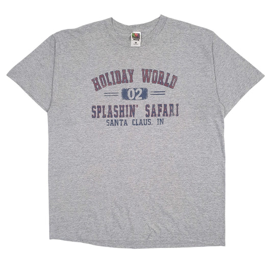 Mens Grey Fruit Of The Loom  Short Sleeve T Shirt