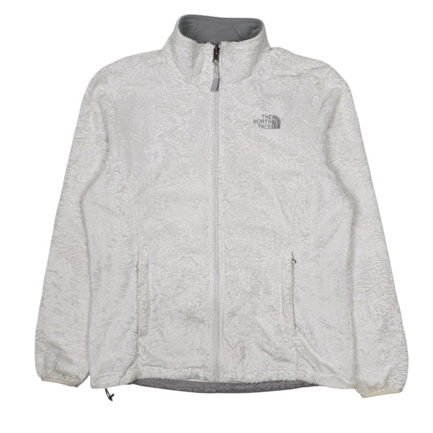 Womens White The North Face Fluffy Sherpa Full Zip Jumper