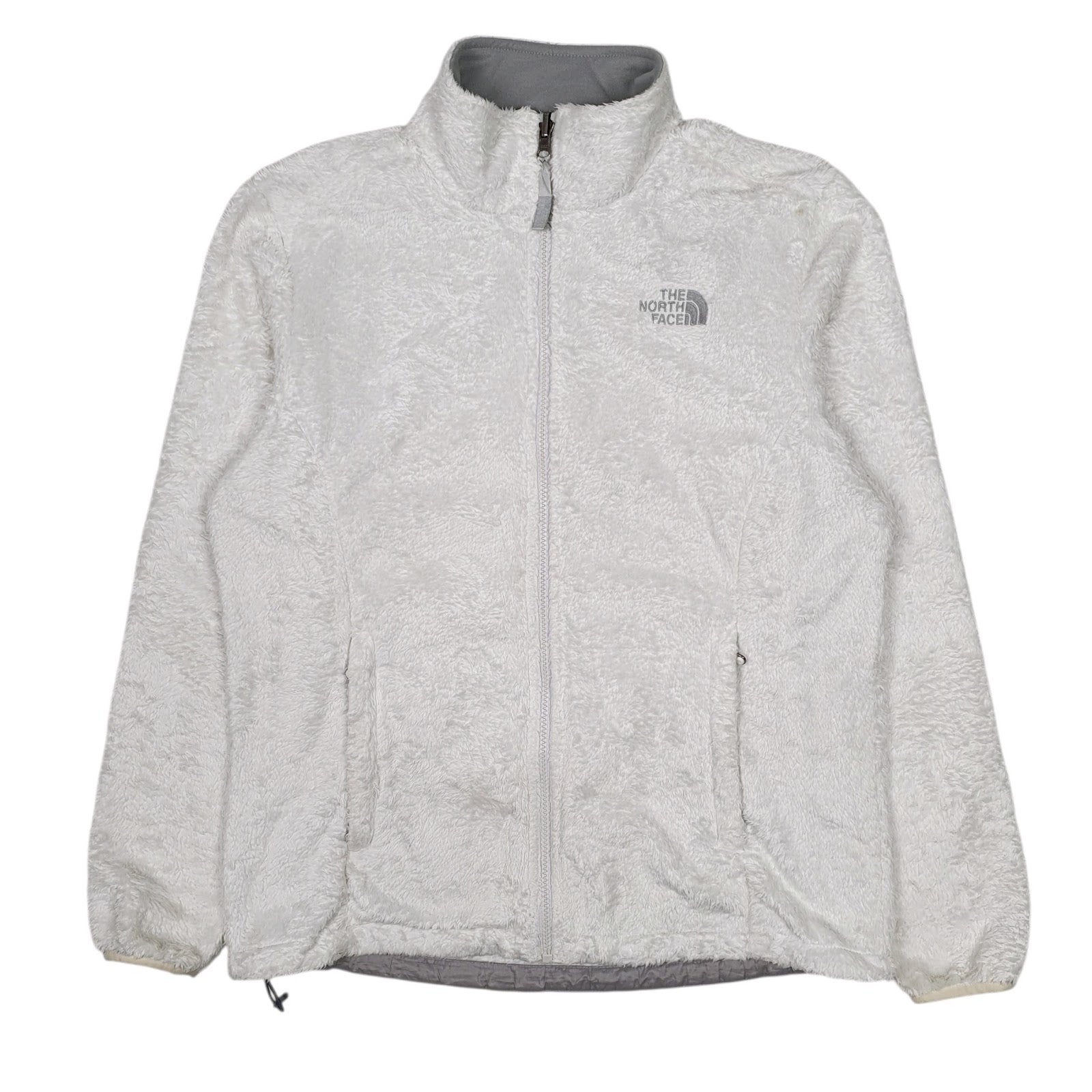 Womens White The North Face Fluffy Sherpa Full Zip Jumper