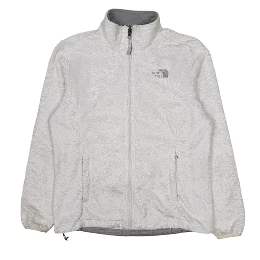 Womens White The North Face Fluffy Sherpa Full Zip Jumper