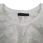 Womens White Atmosphere Shear Mesh Crewneck Jumper