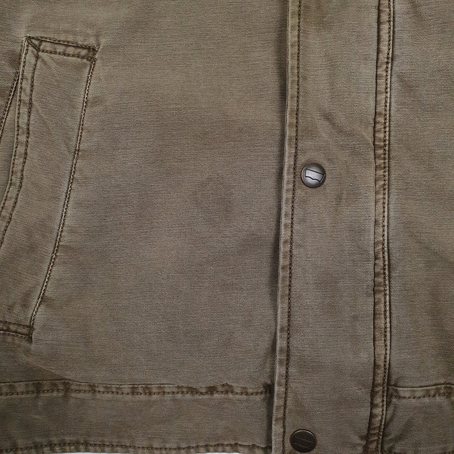 Mens Brown Levis Workwear Sherpa Lined Windbreaker  Coat