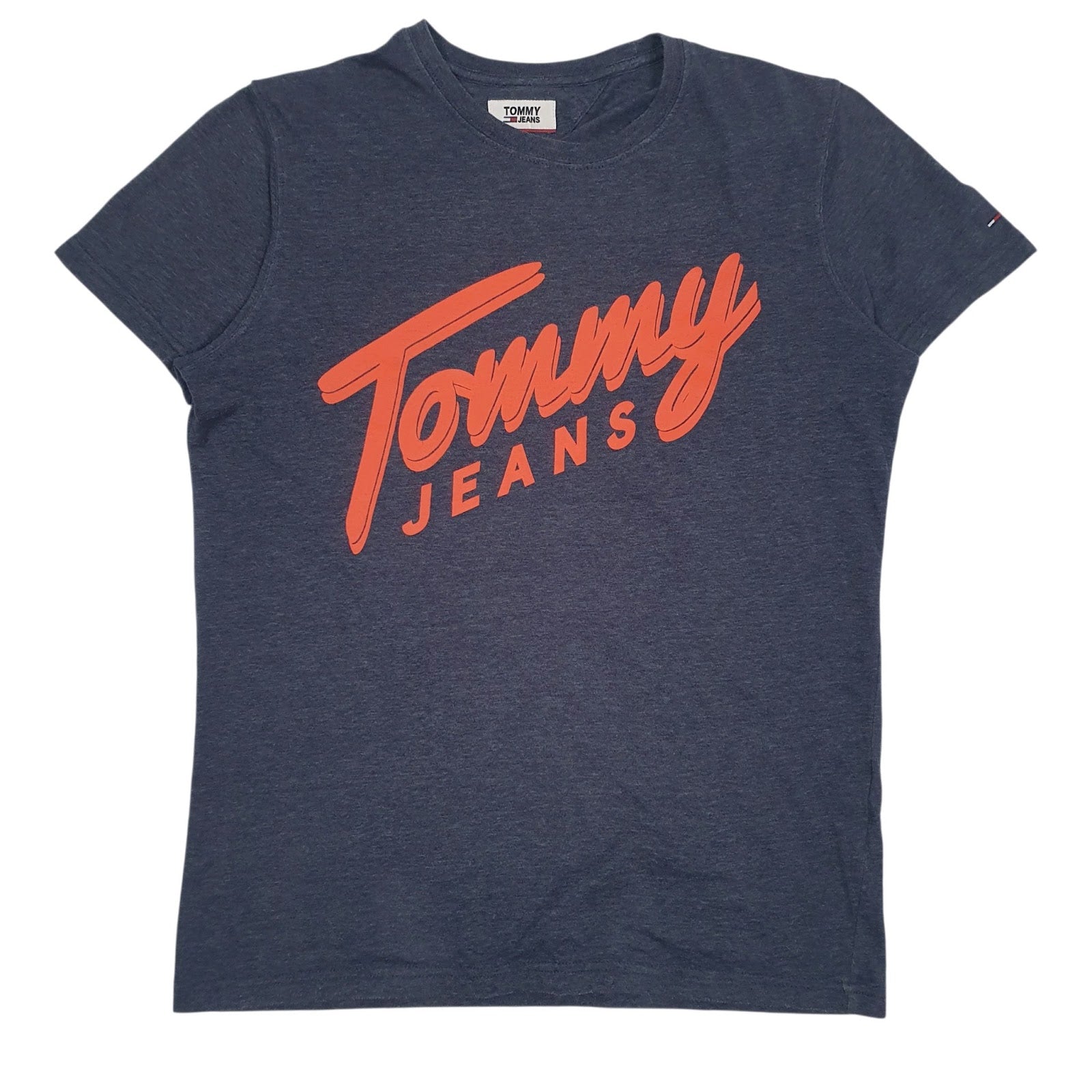 Mens Grey Tommy Hilfiger Spellout Short Sleeve T Shirt