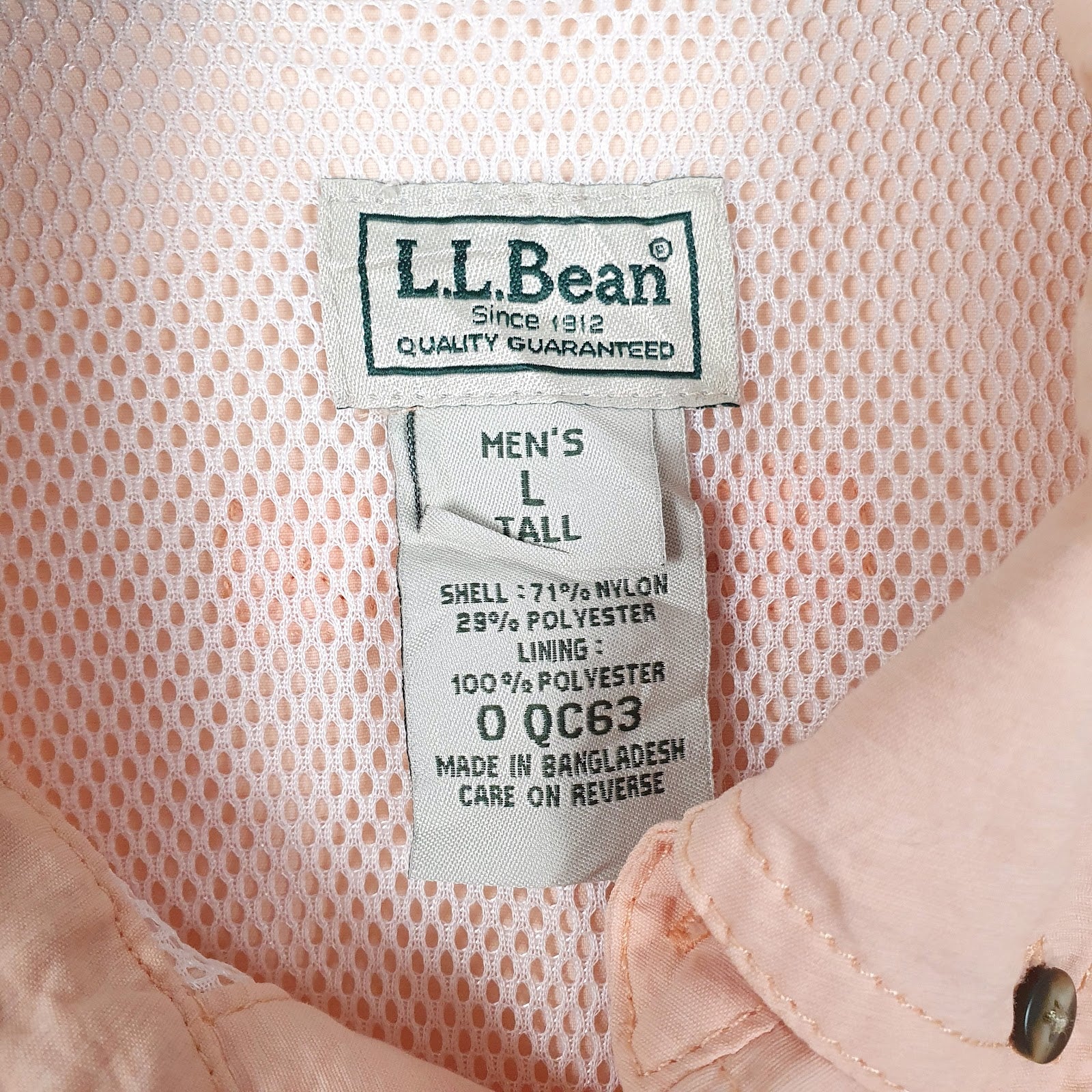 Mens Orange L.L.Bean   Shirt