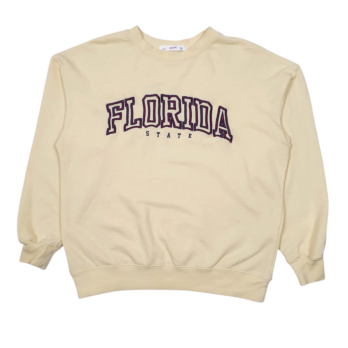Womens Yellow Supré Baggy Oversized Florida State Crewneck Jumper