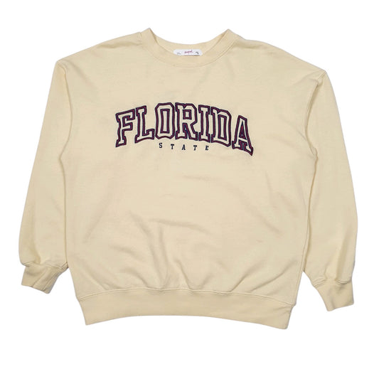Womens Yellow Supré Baggy Oversized Florida State Crewneck Jumper