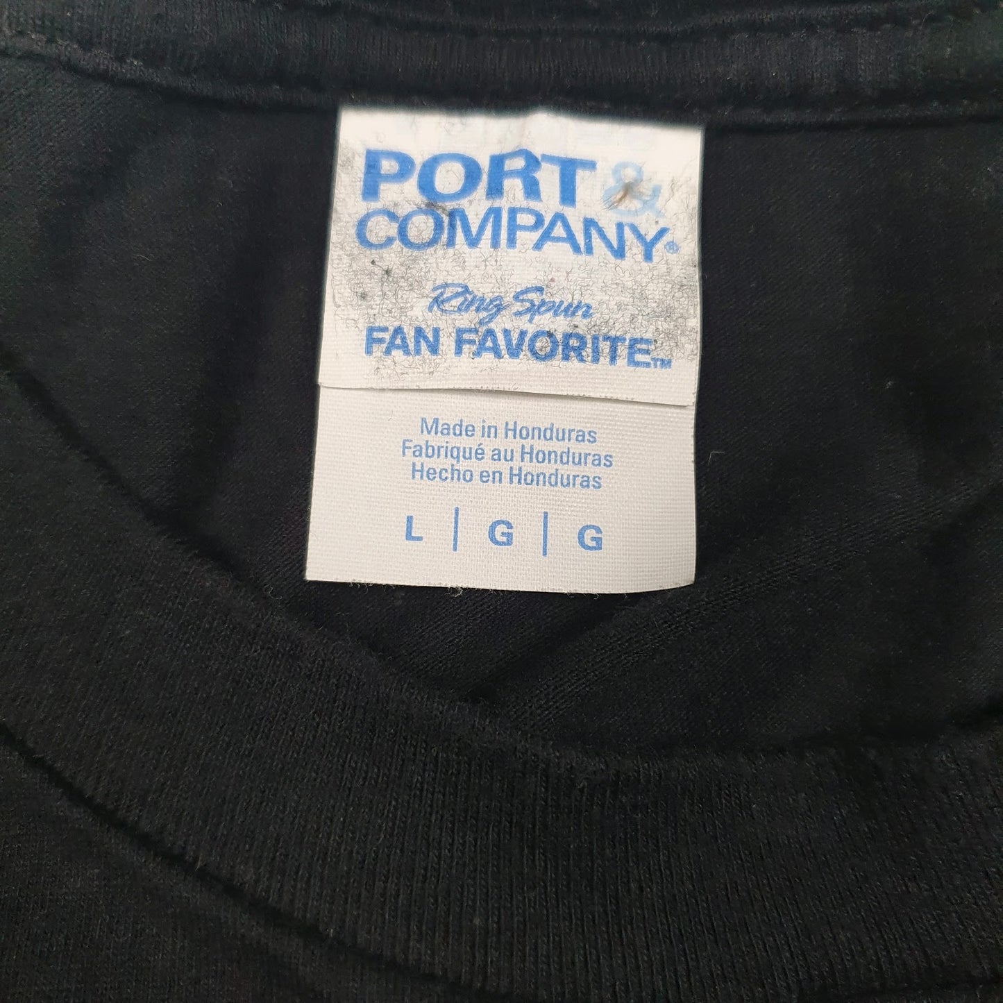 Mens Black Port & Company   T Shirt